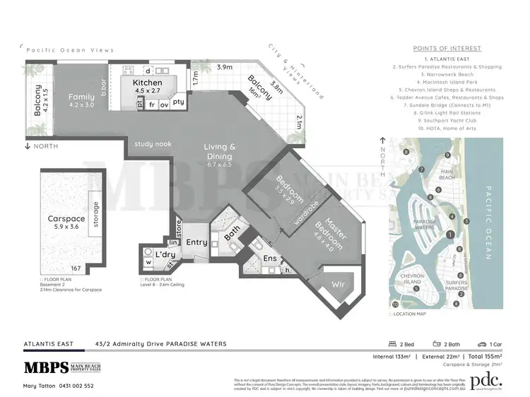 Floorplan of Homely apartment listing, 43/2 Admiralty Drive, Paradise Waters QLD 4217
