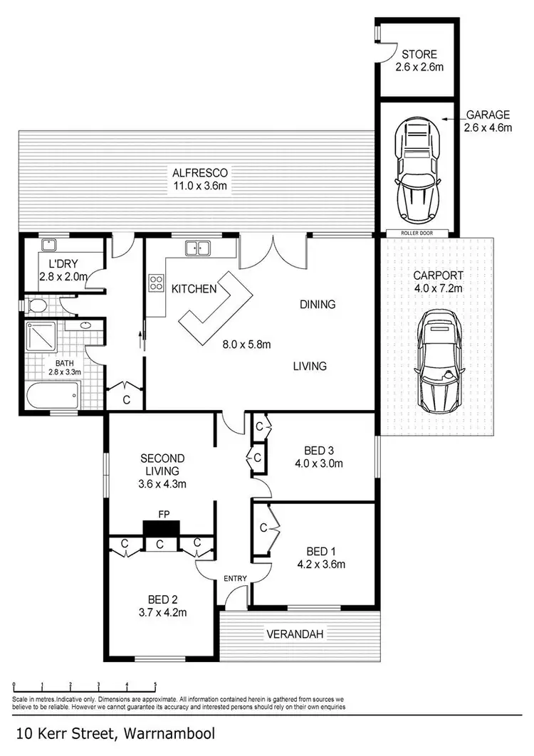 Floorplan of Homely house listing, 10 Kerr Street, Warrnambool VIC 3280