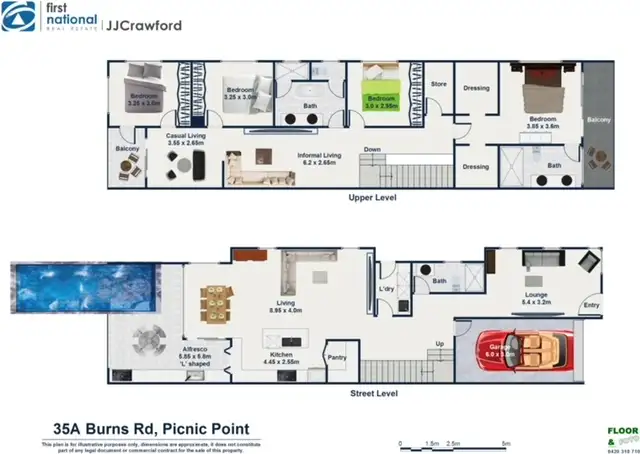 Floorplan of Homely semi-detached listing, 35A Burns Road, Picnic Point NSW 2213