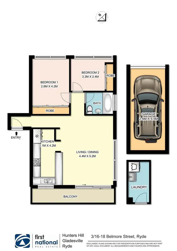 Floorplan of Homely apartment listing, 3/16 Belmore Street, Ryde NSW 2112
