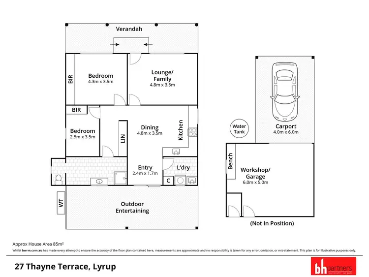 Floorplan of Homely house listing, 27 Thayne Terrace, Lyrup SA 5343