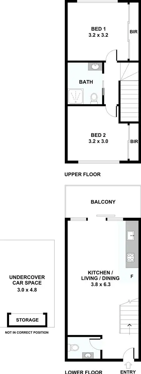 Floorplan of Homely townhouse listing, 5/4 Shuter Street, Moonee Ponds VIC 3039