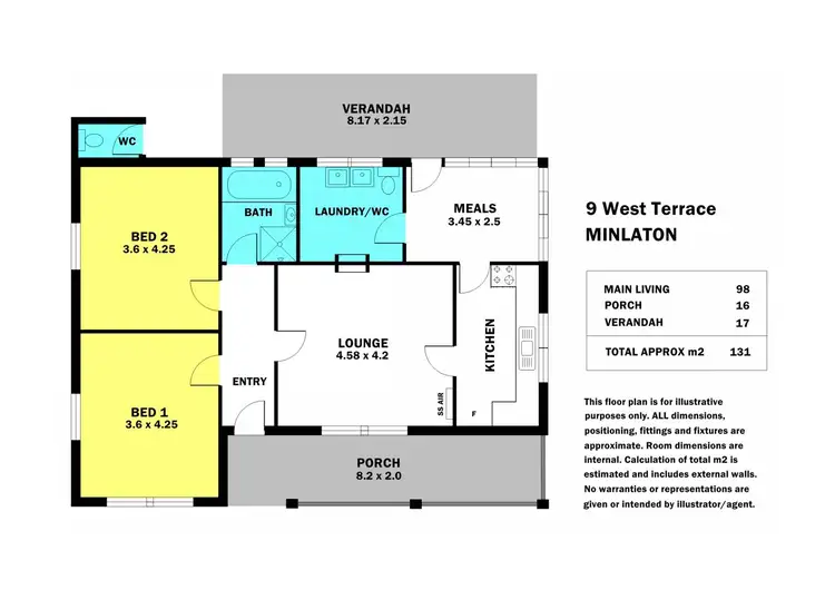 Floorplan of Homely house listing, 9 West Terrace, Minlaton SA 5575
