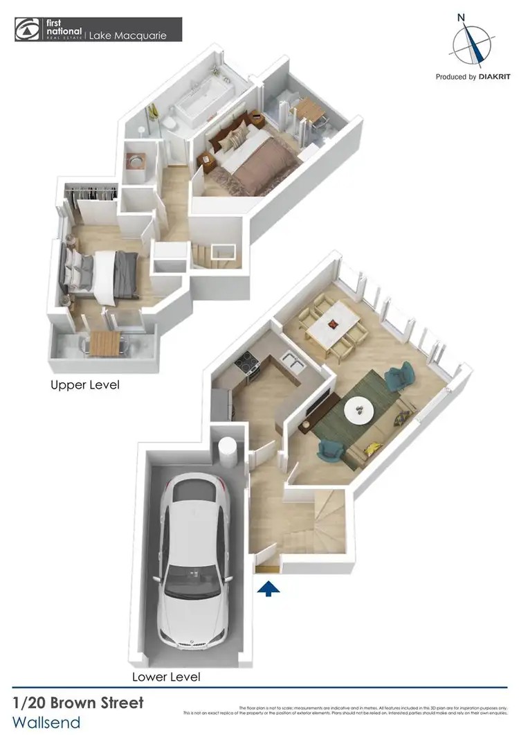 Floorplan of Homely townhouse listing, 1/20 Brown Street, Wallsend NSW 2287