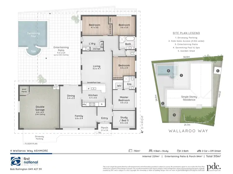 Floorplan of Homely house listing, 4 Wallaroo Way, Ashmore QLD 4214
