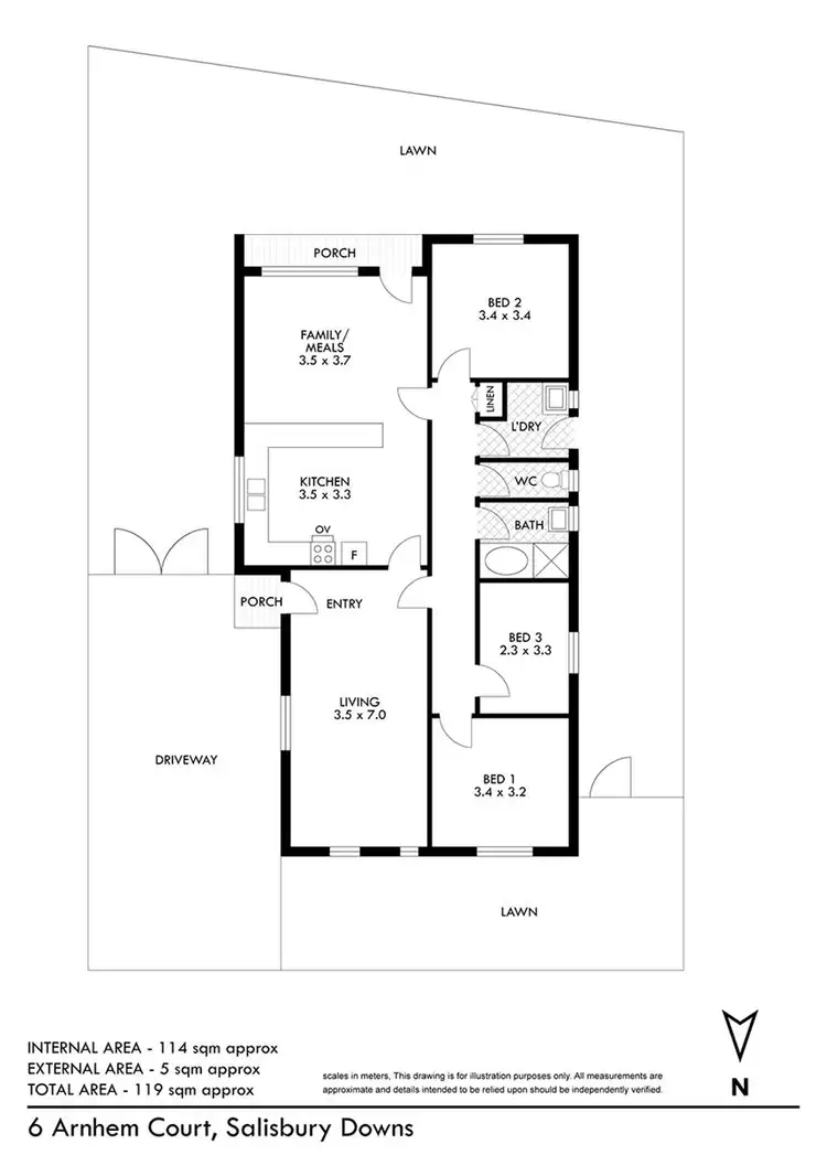 Floorplan of Homely house listing, 6 Arnhem Court, Salisbury Downs SA 5108