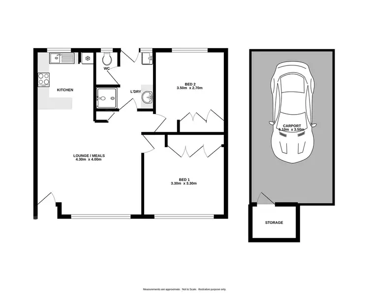 Floorplan of Homely unit listing, 2/482 Hazel Court, Lavington NSW 2641
