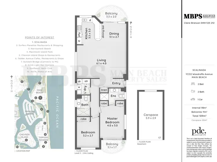 Floorplan of Homely apartment listing, 17/22 Woodroffe Avenue, Main Beach QLD 4217