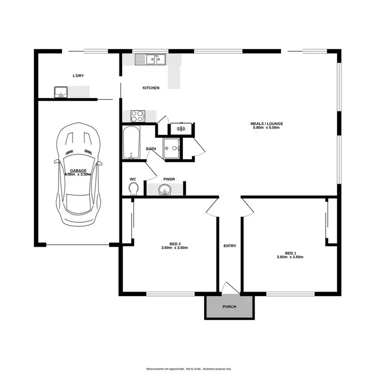 Floorplan of Homely townhouse listing, 2/8 Railway Street, Wodonga VIC 3690