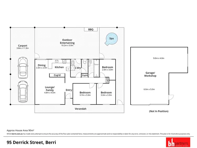 Floorplan of Homely house listing, 95 Derrick Street, Berri SA 5343