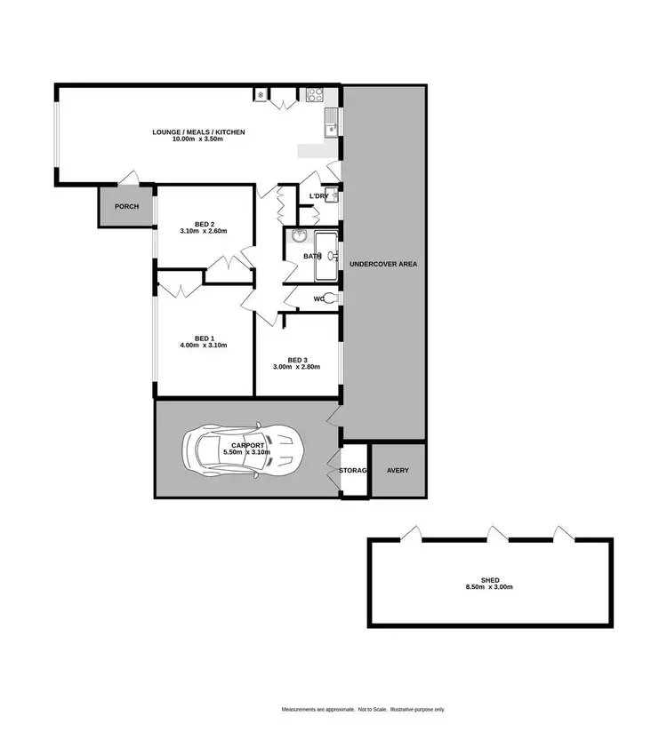 Floorplan of Homely unit listing, 2/331 Christopher Court, Lavington NSW 2641