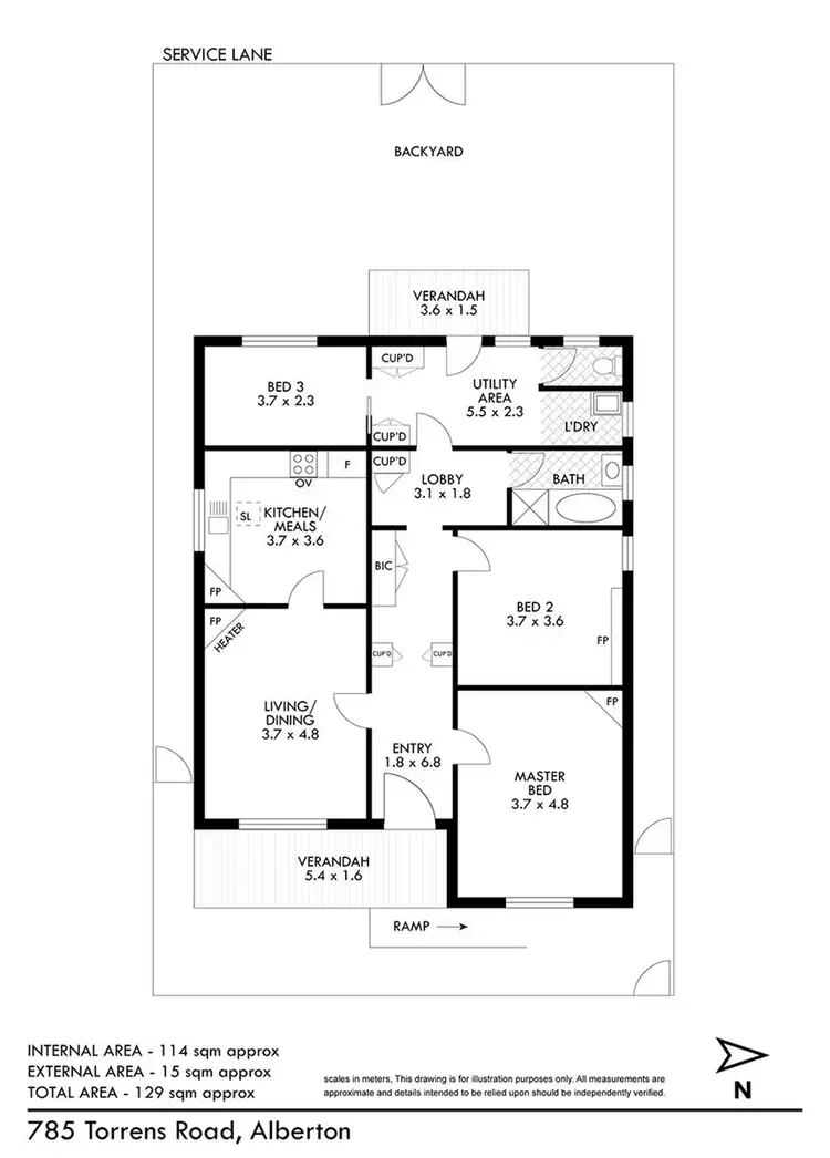 Floorplan of Homely house listing, 785 Torrens Road, Alberton SA 5014