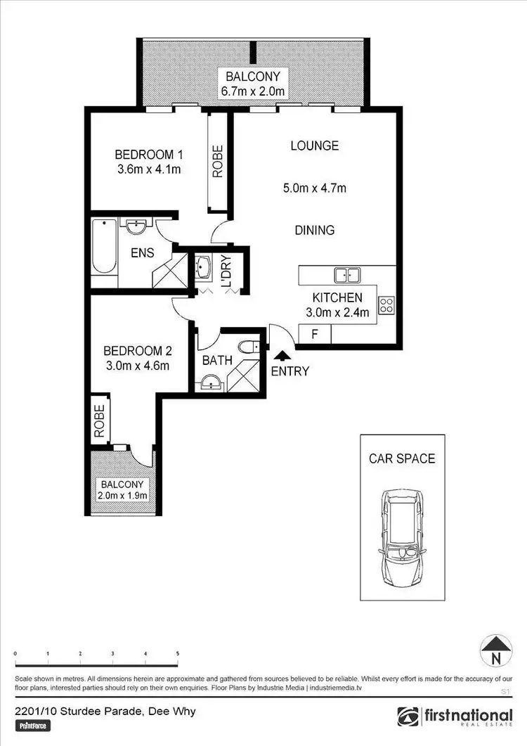 Floorplan of Homely apartment listing, 2201/10 Sturdee Parade, Dee Why NSW 2099