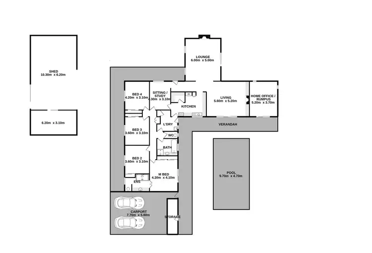 Floorplan of Homely rural property listing, 655 Dights Forrest Road, Table Top NSW 2640