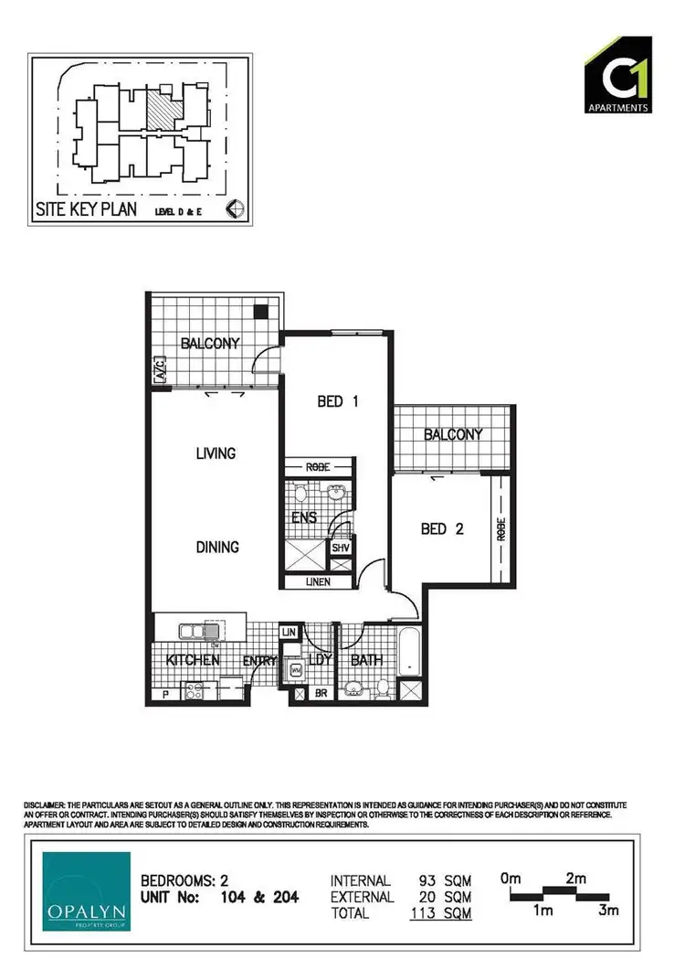 Floorplan of Homely apartment listing, 104/1 Kingsmill Street, Chermside QLD 4032