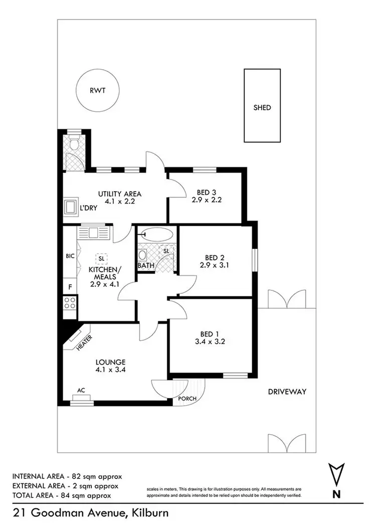 Floorplan of Homely house listing, 21 Goodman Avenue, Kilburn SA 5084