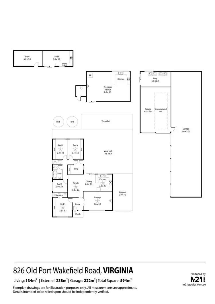 Floorplan of Homely house listing, 826 Old Port Wakefield Road, Virginia SA 5120
