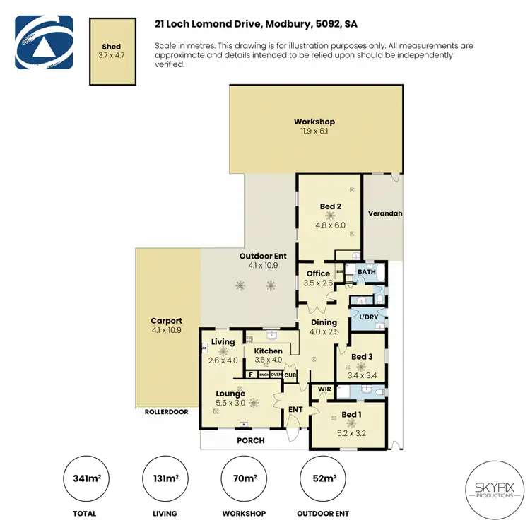 Floorplan of Homely house listing, 21 Loch Lomond Drive, Modbury SA 5092