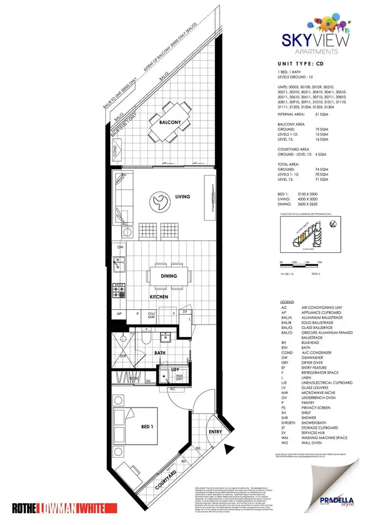 Floorplan of Homely apartment listing, 30911/67 Blamey Street, Kelvin Grove QLD 4059