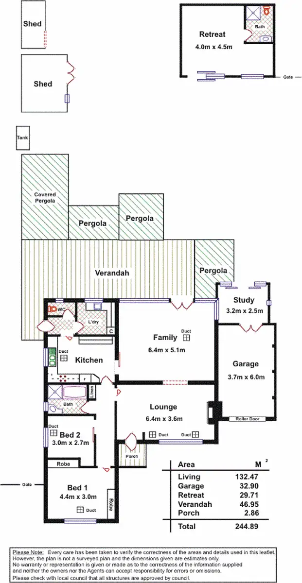 Floorplan of Homely house listing, 15 Caulfield Avenue, Cumberland Park SA 5041
