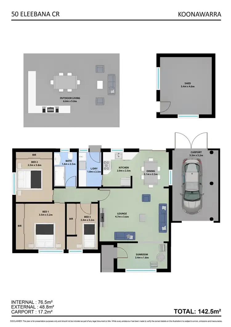 Floorplan of Homely house listing, 50 Eleebana Crescent, Koonawarra NSW 2530