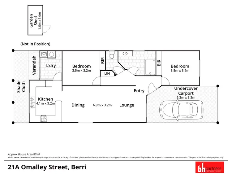 Floorplan of Homely house listing, 21A O'Malley Street, Berri SA 5343