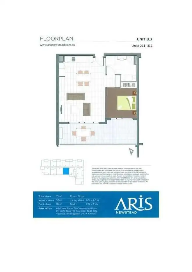 Floorplan of Homely apartment listing, 311/19 Masters Street, Newstead QLD 4006