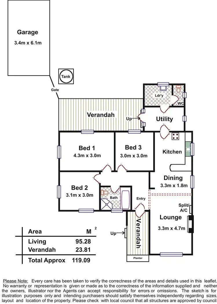 Floorplan of Homely house listing, 61 Dorene Street, St Marys SA 5042
