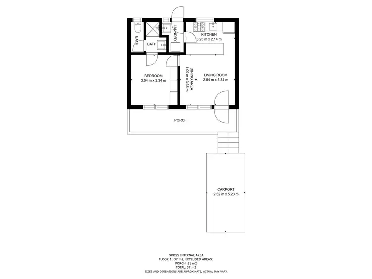 Floorplan of Homely unit listing, 4/54 South Street, Wodonga VIC 3690