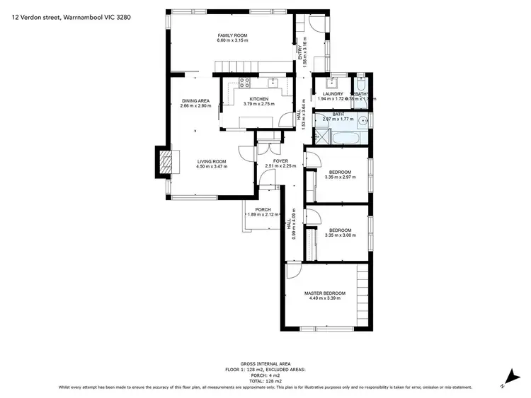 Floorplan of Homely house listing, 12 Verdon Street, Warrnambool VIC 3280