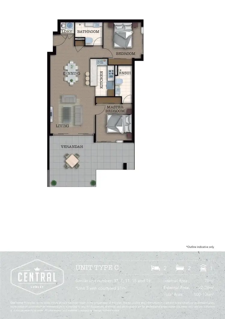Floorplan of Homely unit listing, 19/17-19 Lumley Street, Upper Mount Gravatt QLD 4122
