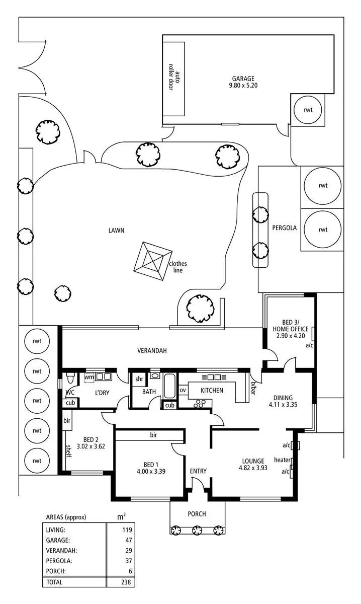 Floorplan of Homely house listing, 2 Manuel Avenue, Blair Athol SA 5084