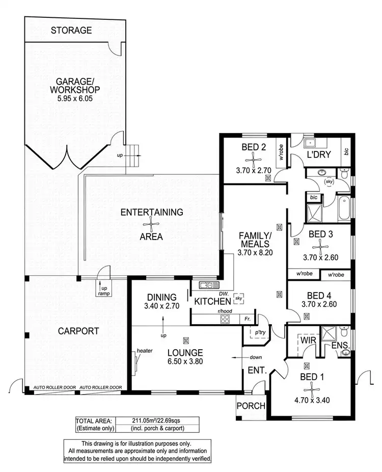 Floorplan of Homely house listing, 5 Outlook Drive, Aberfoyle Park SA 5159