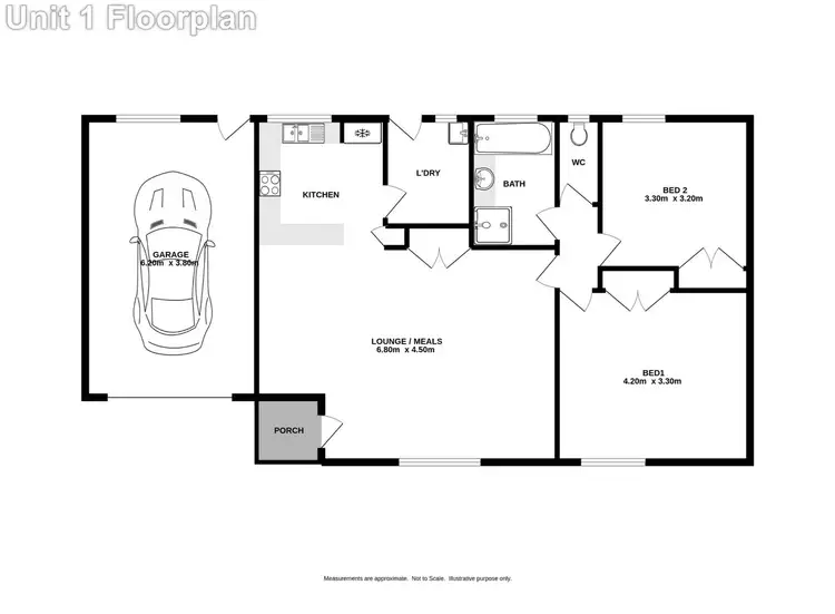 Floorplan of Homely block of units listing, 1-3/8 Norm Court, Wodonga VIC 3690