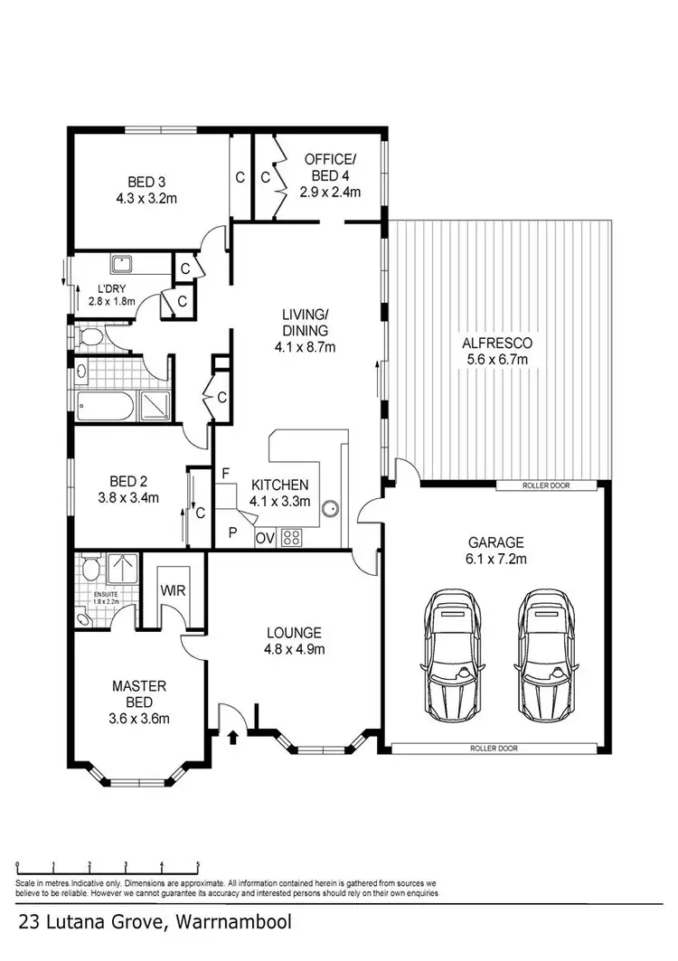Floorplan of Homely house listing, 23 Lutana Grove, Warrnambool VIC 3280
