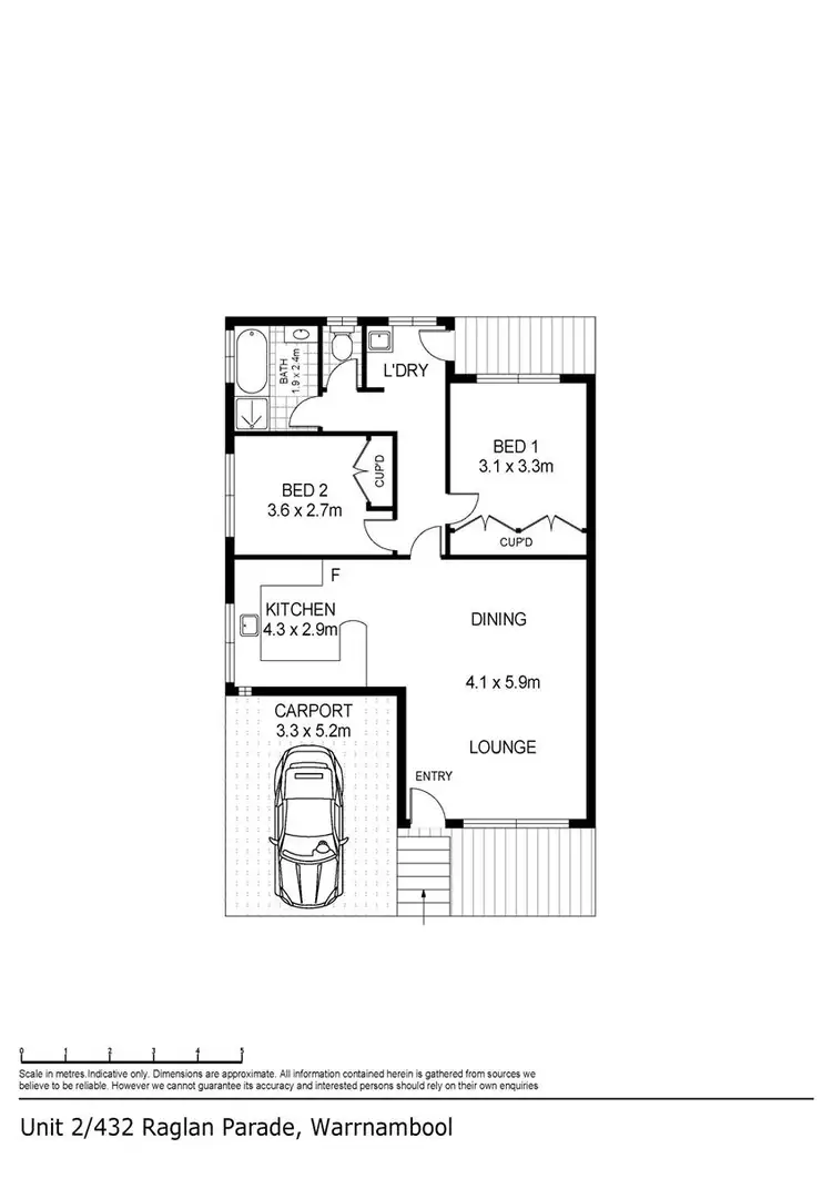 Floorplan of Homely house listing, 1-6/432 Raglan Parade, Warrnambool VIC 3280