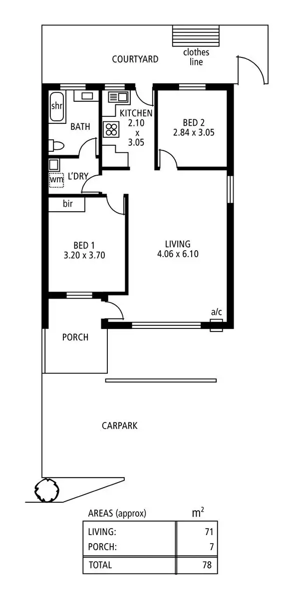 Floorplan of Homely unit listing, 6/58 Portrush Road, Payneham SA 5070