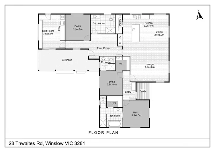 Floorplan of Homely house listing, 28 Thwaites Road, Winslow VIC 3281