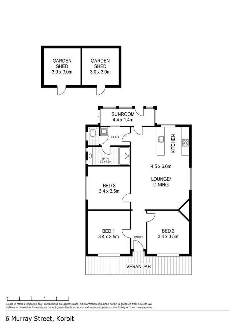 Floorplan of Homely house listing, 6 Murray Street, Koroit VIC 3282