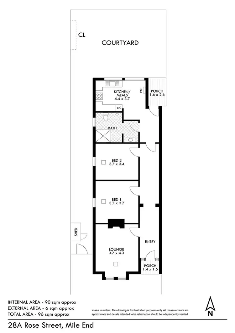 Floorplan of Homely house listing, 28A Rose Street, Mile End SA 5031