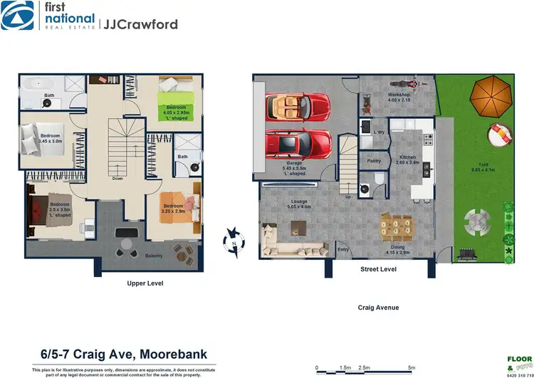 Floorplan of Homely townhouse listing, 6/5-7 Craig Avenue, Moorebank NSW 2170