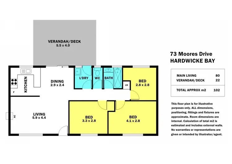 Floorplan of Homely house listing, 73 Moores Drive, Hardwicke Bay SA 5575
