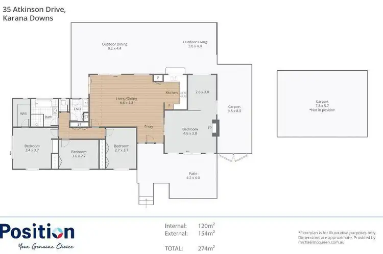 Floorplan of Homely house listing, 35 Atkinson Drive, Karana Downs QLD 4306