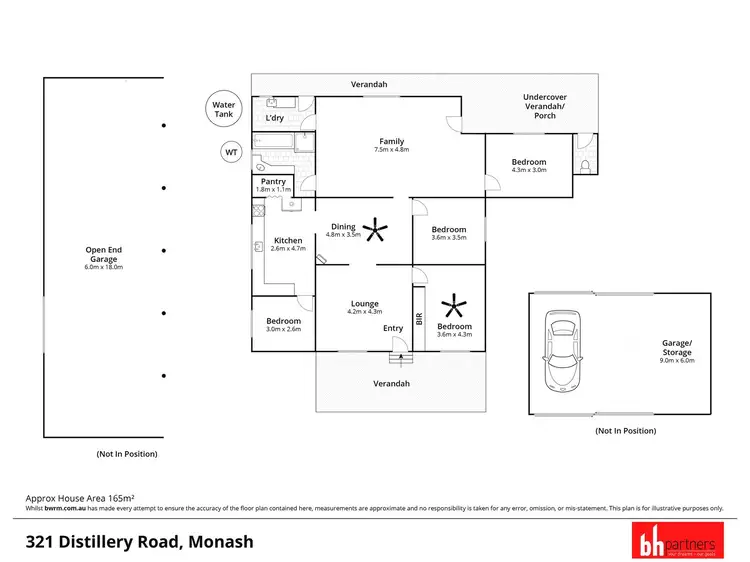 Floorplan of Homely house listing, 321 Distillery Road, Monash SA 5342