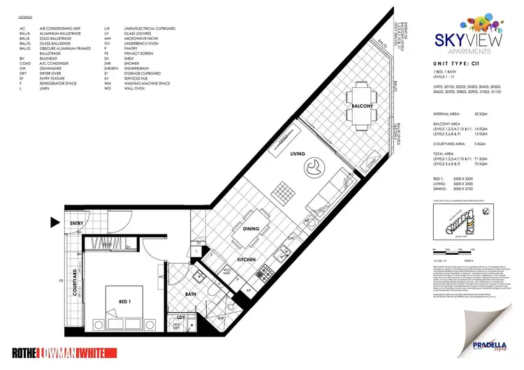 Floorplan of Homely unit listing, 30803/67 Blamey Street, Kelvin Grove QLD 4059