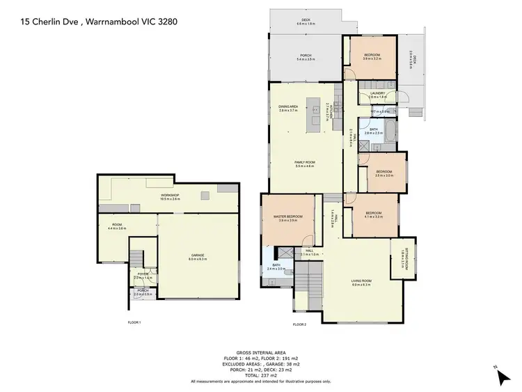 Floorplan of Homely house listing, 15 Cherlin Drive, Warrnambool VIC 3280