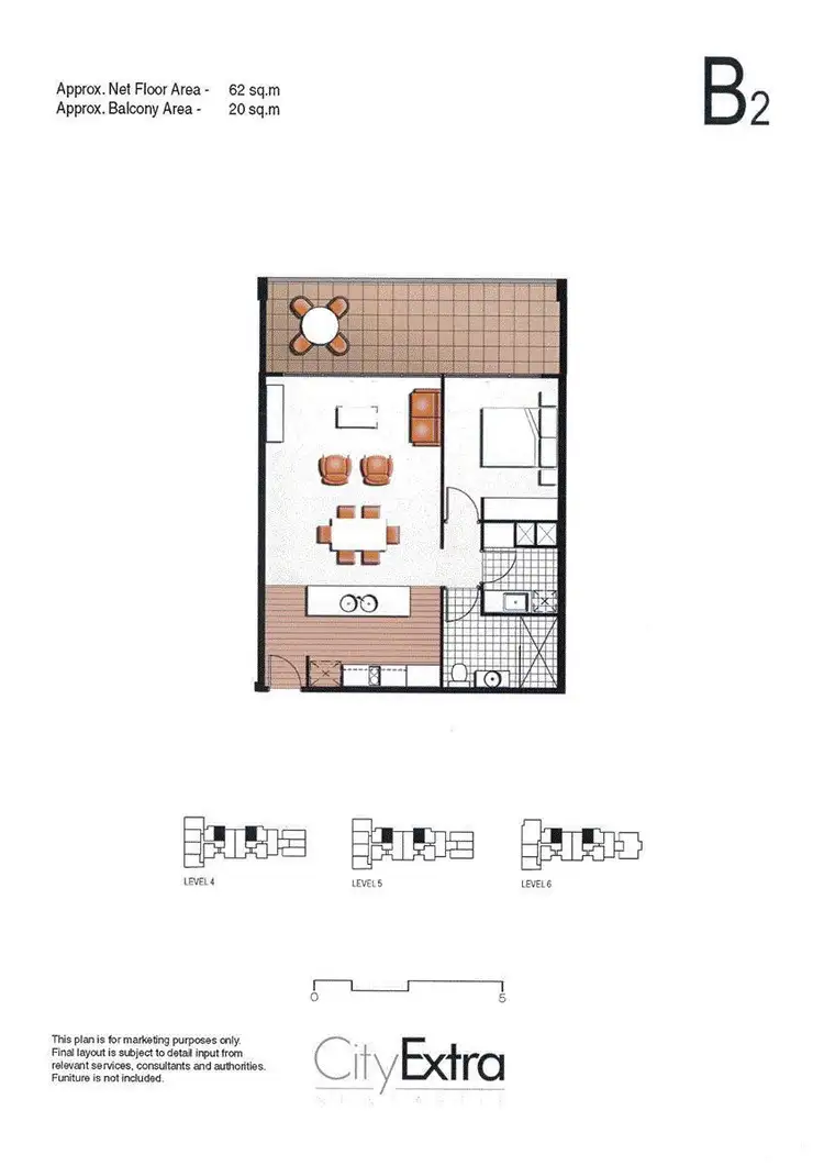 Floorplan of Homely apartment listing, B505/24 Bolton Street, Newcastle NSW 2300