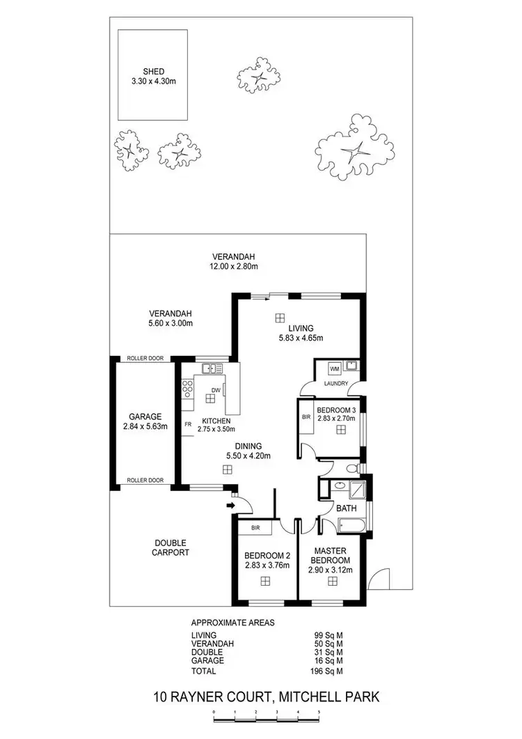 Floorplan of Homely house listing, 10 Rayner Court, Mitchell Park SA 5043