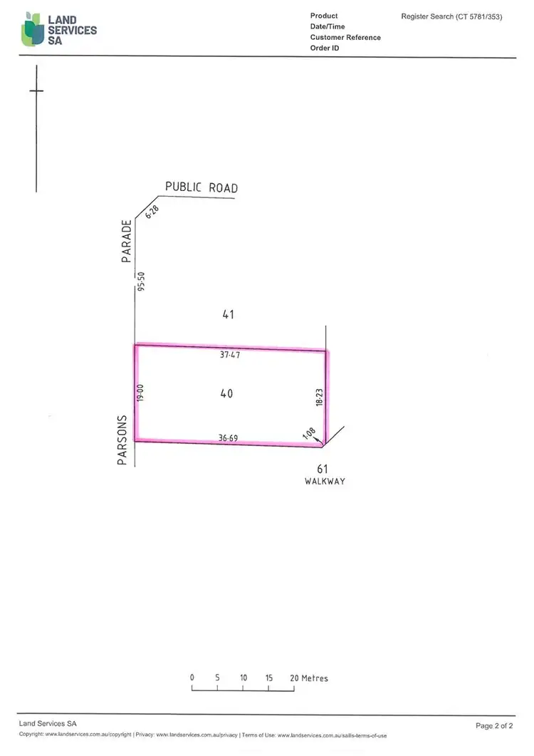 Floorplan of Homely land listing, LOT 40/9 Parsons Parade, Parsons Beach SA 5575