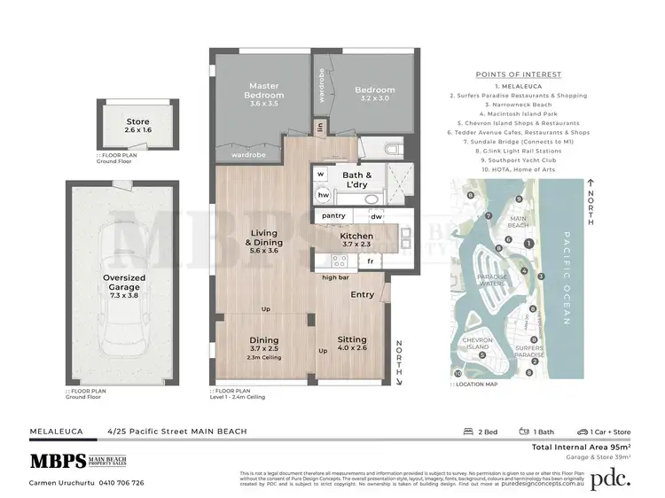 Floorplan of Homely apartment listing, 4/25 Pacific Street, Main Beach QLD 4217